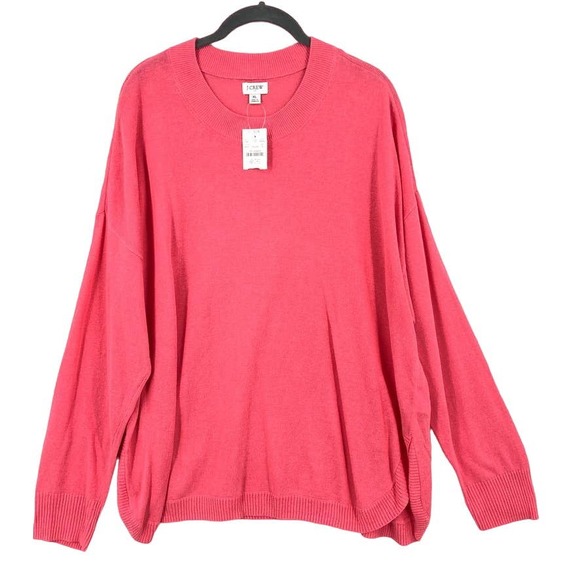 J. Crew Sweaters J Crew Womens Sweater Xl Pink Coral Knit Funnel